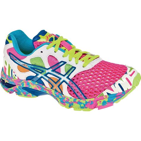 asics bright colored running shoes