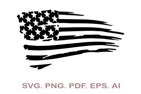 American Distressed Flag SVG, 4th Of July SVG - So Fontsy