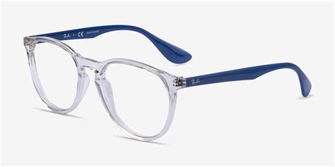 Ray-Ban RB7046 - Round Clear Blue Frame Glasses For Women ...