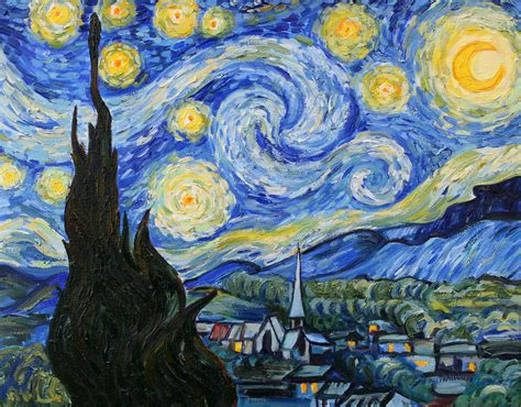 The starry night Vincent van Gogh oil painting copy | Gogh the starry ...