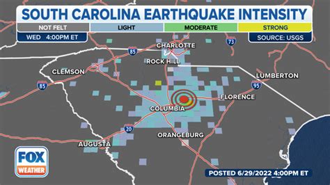 South Carolina epicenter of earthquake sequence – 40 since December ...