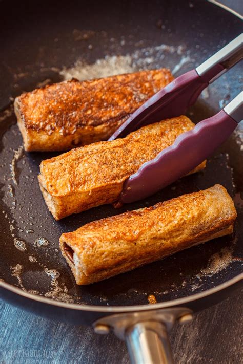 Nutella Banana French Toast Roll Ups Recipe - Happy Foods Tube