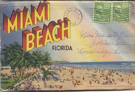 Viridian's Postcard Blog: Miami Beach postcard folder- PFF