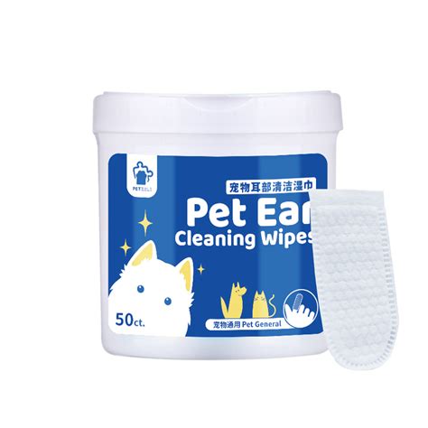 Pet Ear Wipes Ear Care for Dogs & Cats Ear Wax Removal and Ear Mite ...