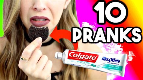 10 EASY PRANKS TO PULL ON FRIENDS + FAMILY! - YouTube