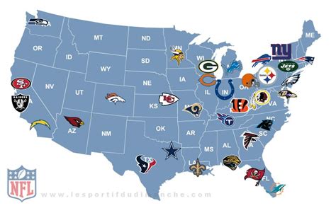 Get Map Of Usa Nfl Teams Free Vector - Www