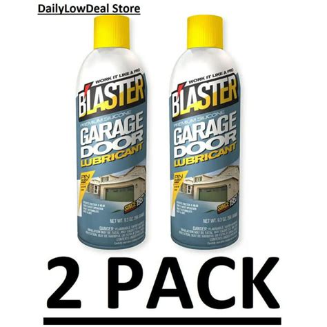 2 PACK - BLASTER Premium Silicone Garage Door Lubricant Spray 9.3 Oz ...