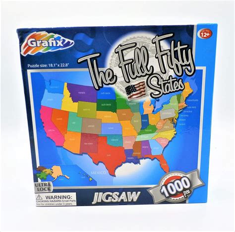 Amazon.com: 1000 Piece Puzzle: The Full Fifty States [18.1'' x 22.8 ...