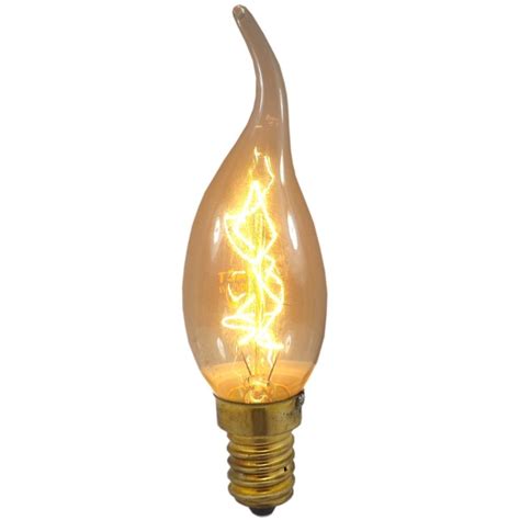 25 watt SES-E14mm Flame Tip Antique Candle Light Bulb