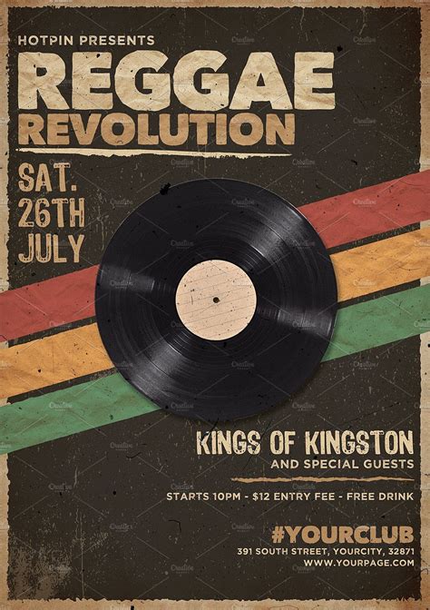 Reggae Party Flyer Template | Vintage poster design, Poster vintage ...