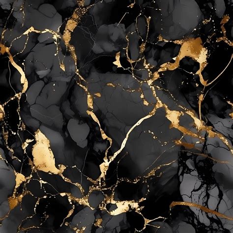 Marble Black & Gold Infused Seamless Pattern | Gold and black ...