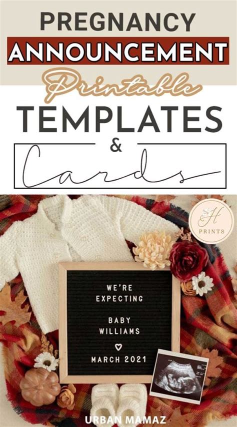 11 Pregnancy Announcement Cards and Printable Templates - Urban Mamaz