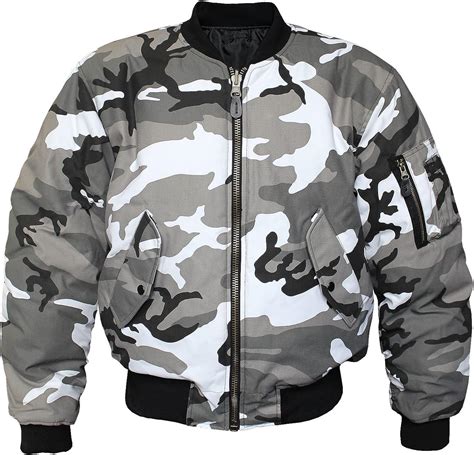 Kids camo MA1 urban camouflage army bomber jacket Women's Clothing ...