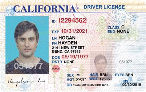 Fake California Drivers License Template