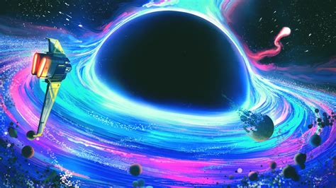 1366x768 Resolution Black Hole 4k Digital Colorful Art 1366x768 ...