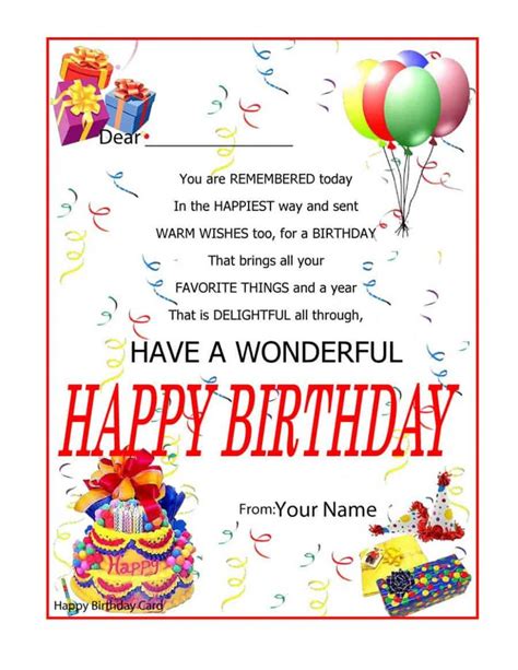 Homemade Birthday Card Examples - Printable Templates Free