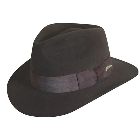 Indiana Jones Wool Felt Fedora Hat – Explorer Hats