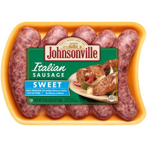 Johnsonville Sweet Italian Sausage, 5 Links, 19 oz - Walmart.com ...