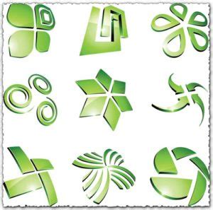 Green vector logo templates