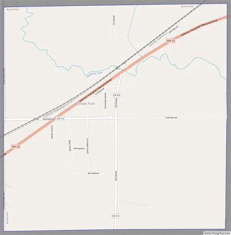 Map of Brook Park city, Minnesota - Thong Thai Real