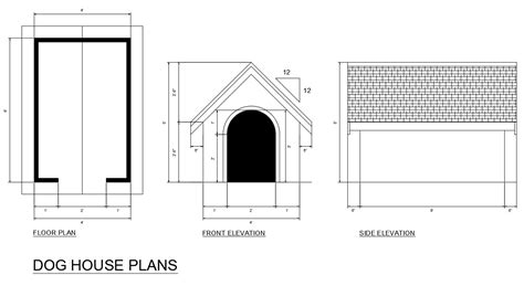 Free Download Dog House Plan - Cadbull