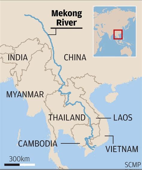 Where is the Mekong River location on the world map? (Nov, 2024)