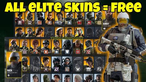 ALL ELITE SKINS for FREE - Rainbow 6 Siege 2020 - YouTube