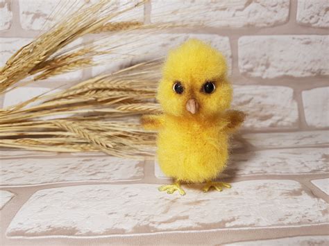 Stuffed chick chicken plush Easter yellow crochet chick | Etsy