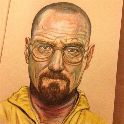 Coloured Pencil Sketch of Walter White