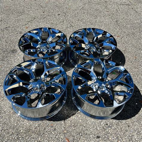 20" Chrome Snowflake Chevy Silverado Tahoe Wheels Rims 2024 2023 2022 ...