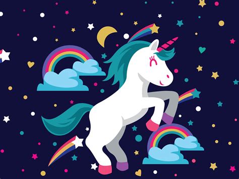 Cute Rainbow Unicorn Desktop Wallpapers on WallpaperDog