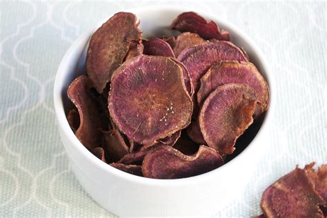 Baked Purple Sweet Potato Chips