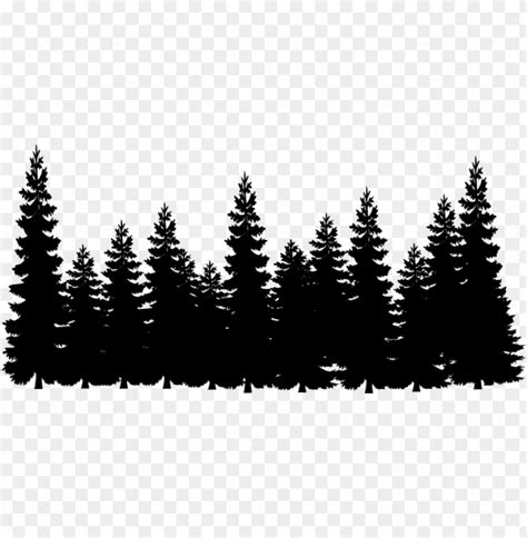 Wiggins Family Cabin - Pine Trees Silhouette PNG Transparent With Clear ...