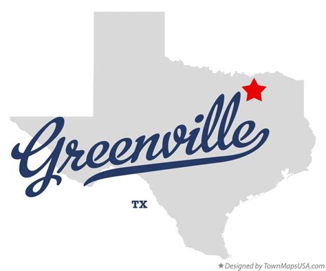 Map of Greenville, TX, Texas