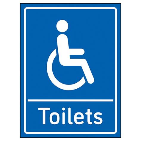 Disabled Toilets Blue | Toilet/Washroom Signs | General Information ...