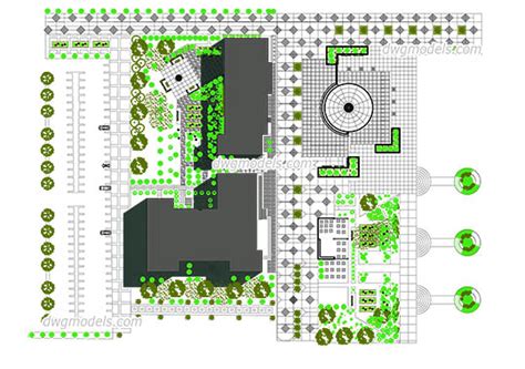 Landscaping dwg models, free download