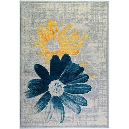 Amazon.com: Ladole Rugs Contemporary Floral Pattern Area Rug Living ...