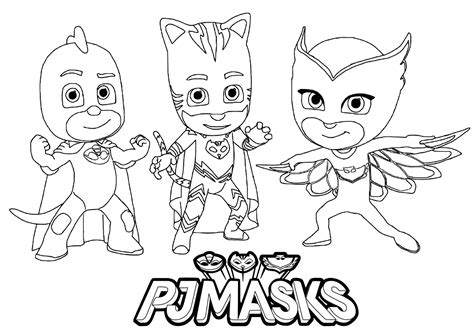 Pj masks to download for free - PJ Masks Kids Coloring Pages