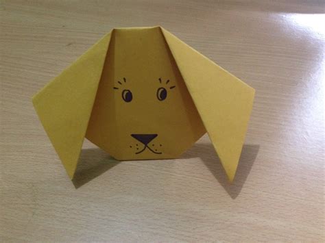 How to make easy origami dog - paper dog face step by step, My Crafts ...