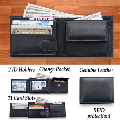 Leather RFID Blocking Men's Wallet | Collections Etc.