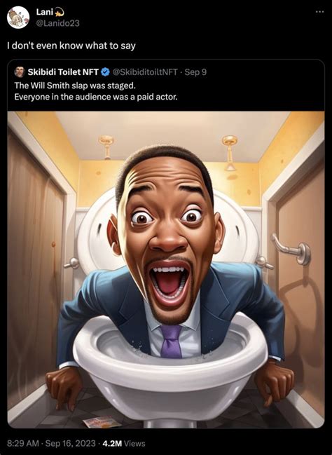 Skibidi Toilet Will Smith Slap NFT | Skibidi Toilet | Funny memes ...