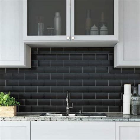 Black Subway Tile Kitchen Backsplash – Things In The Kitchen