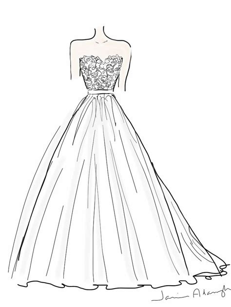 Easy Wedding Dress Drawing