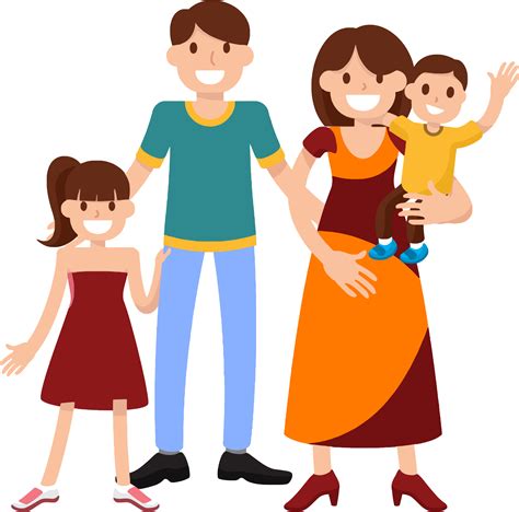 Clipart - Very Happy Smiling Family