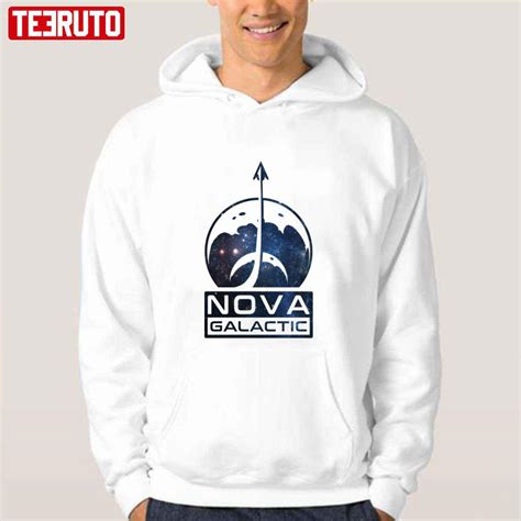 Nova Galactic Logo Clean Galaxy Starfield Unisex Hoodie - Teeruto