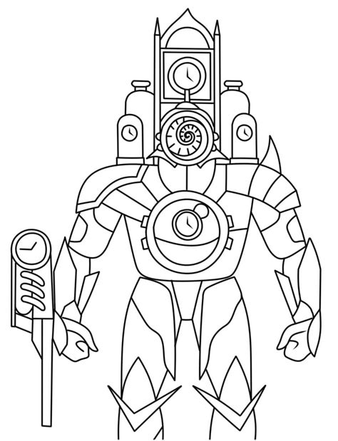 Skibidi Toilet Titan Clock Man coloring page - Download, Print or Color ...