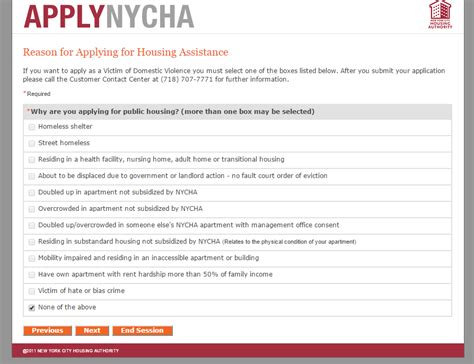 NYCHA Application Question 2015 Apartment Rent New York City ...