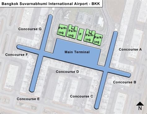 Bangkok Suvarnabhumi BKK Airport Terminal Map