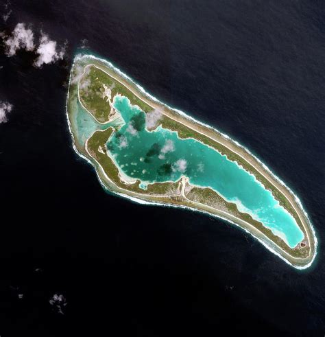 Coral Atoll And Lagoon Photograph by Geoeye/science Photo Library - Pixels