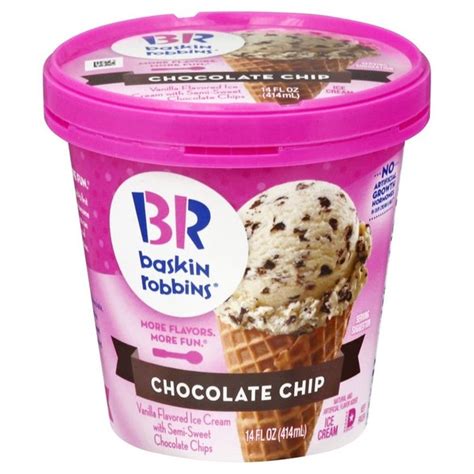 Baskin-Robbins Ice Cream, Chocolate Chip (14 oz) - Instacart